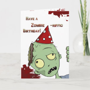 Carte Anniversaire de Zombi-riffic