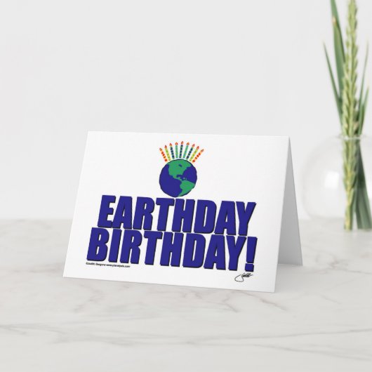 Carte Anniversaire d'Earthday (Devant)