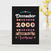 Carte Anniversaire décembre 2000 Femme cadeau (Fleur jaune)