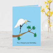 Carte Anniversaire d'Egret Belt (Fleur jaune)