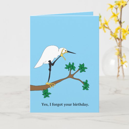 Carte Anniversaire d'Egret Belt (Fleur jaune)