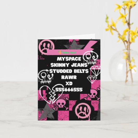 Carte Anniversaire d'Emo (Fleur jaune)