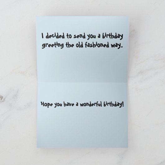 Carte Anniversaire démodé d'ordinateur (Intérieur)