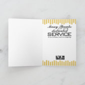 Carte anniversaire d'employé de jalon couleur pers (Intérieur)