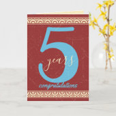 Carte anniversaire d'employé de jalon couleur pers (Fleur jaune)