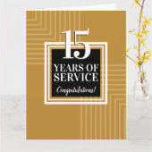 Carte anniversaire d'employé de jalon couleur pers (Fleur jaune)