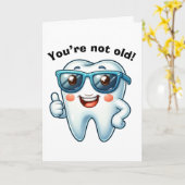 Carte Anniversaire Dentiste drôle (Fleur jaune)