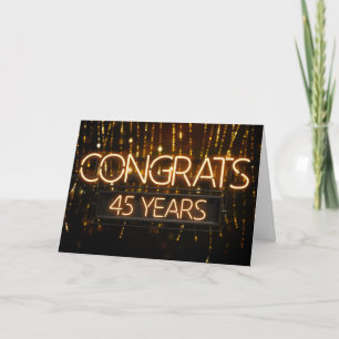 Carte Anniversaire d'entreprise 45 ans - Enseignes au né