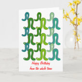 Carte Anniversaire d'équipe d'entraînement de ver de (Fleur jaune)