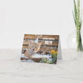 Carte Anniversaire des 10 ans Kitty mignonne et drôle da (Devant)