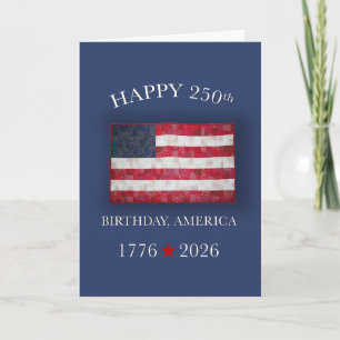 Carte Anniversaire des 250 ans de l'Amérique pour le 4 j