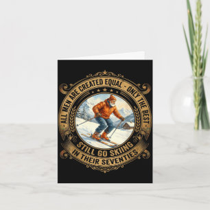 Carte Anniversaire des 70 ans d'un homme qui fait du ski