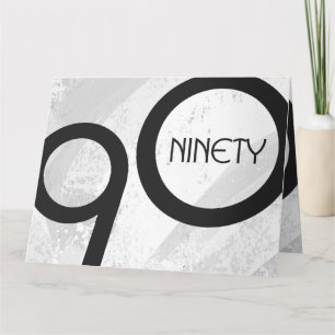 Carte Anniversaire des 90 ans blancs