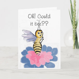 Carte Anniversaire des abeilles de miel fantaisiste