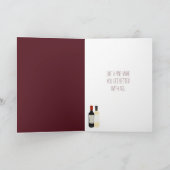 Carte Anniversaire des amateurs de vin (Intérieur)