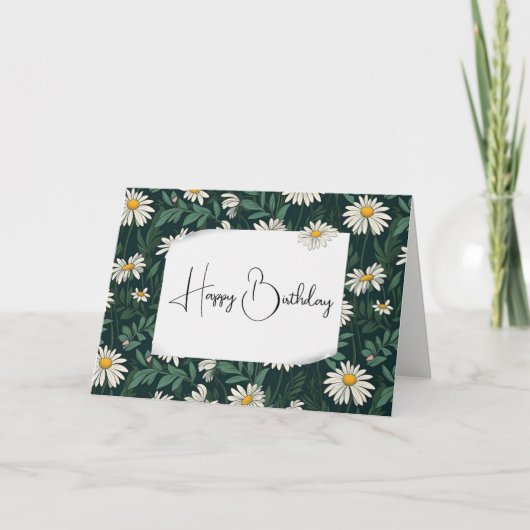 Carte Anniversaire des amis White Daisy Meadow (Devant)