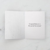 Carte Anniversaire des anneaux de Mariage d'or Félicitat (Intérieur)