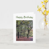 Carte Anniversaire des arbres d'automne (Fleur jaune)
