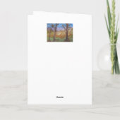 Carte Anniversaire des arbres du coucher de soleil (Dos)