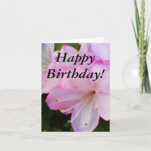 Carte Anniversaire des Azalées roses