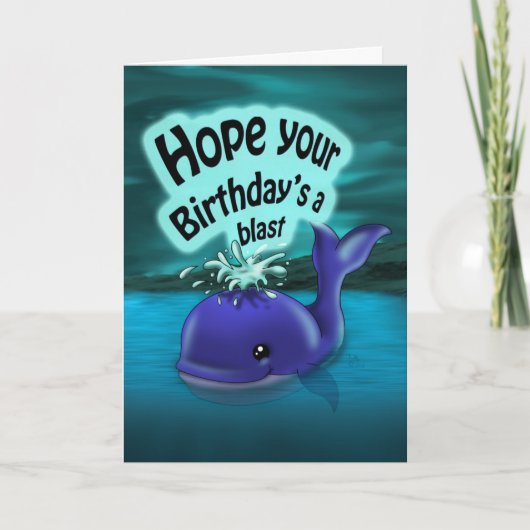 Carte Anniversaire des baleines (Devant)
