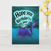Carte Anniversaire des baleines (Fleur jaune)