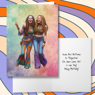 Carte Anniversaire des Boomers amusants   Hippies