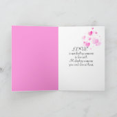 Carte Anniversaire des bulles cardiaques sur le noir (Intérieur)