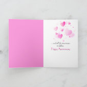 Carte Anniversaire des bulles cardiaques sur le noir (Intérieur)