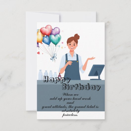 Carte Anniversaire des caissiers (Devant)