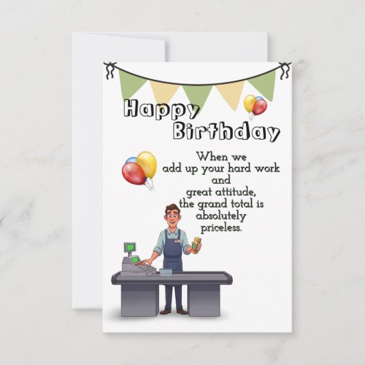 Carte Anniversaire des caissiers (Devant)