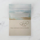 Carte Anniversaire des chaises de plage pour conjoint (Intérieur)