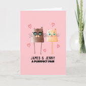 Carte Anniversaire des chats mignons (Devant)