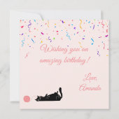 Carte Anniversaire des chats noirs soyeux (Dos)