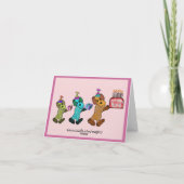 Carte Anniversaire des chiots Fun (Dos)