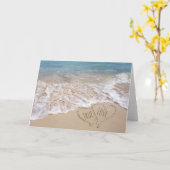 Carte Anniversaire des Coeurs de Plage Félicitations (Fleur jaune)