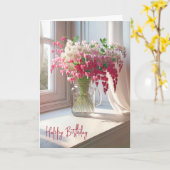 Carte Anniversaire Des Coeurs Saignants À Mason Jar (Fleur jaune)