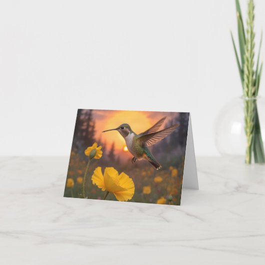 Carte Anniversaire des colibris (Devant)