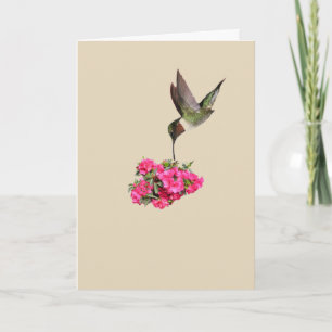 Carte Anniversaire des colibris