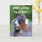 Carte Anniversaire des commérages de chèvre (Fleur jaune)