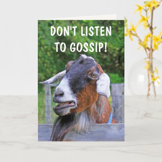Carte Anniversaire des commérages de chèvre (Fleur jaune)