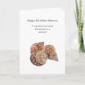 Carte Anniversaire des coquillages et des salissures (Devant)