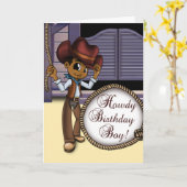 Carte Anniversaire des Cowboys afro-américains (Fleur jaune)