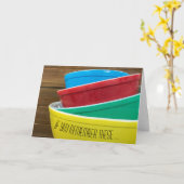 Carte Anniversaire des cuvettes de mixage rétro (Fleur jaune)