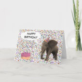 Carte Anniversaire des éléphants (Devant)