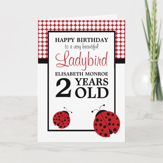 Carte Anniversaire des enfants de Red Ladybug (Devant)