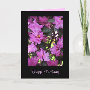 Carte Anniversaire des fleurs de Rhododendron