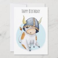 Anniversaire des garçons Cute Cow Calf dans Viking