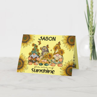 Carte Anniversaire des Gnomes de tournesol