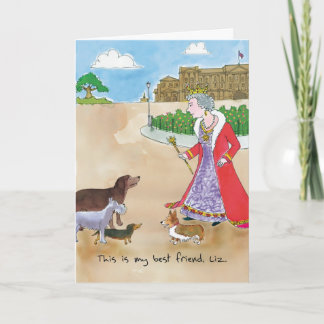 Carte Anniversaire des meilleurs amis - Corgi et Liz